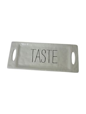 Mudpie Ceramic Rectangle Serving Tray TASTE